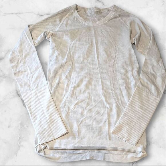 Lululemon Size 4 White Long Sleeve Swiftly - Picture 1 of 5